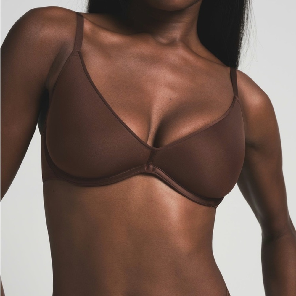 Skims Weightless Scoop Bra In Cocoa Size 34DD EUC